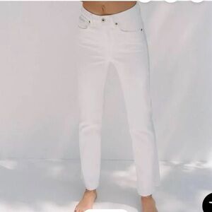 Zara Ivory Crop Flare Pants